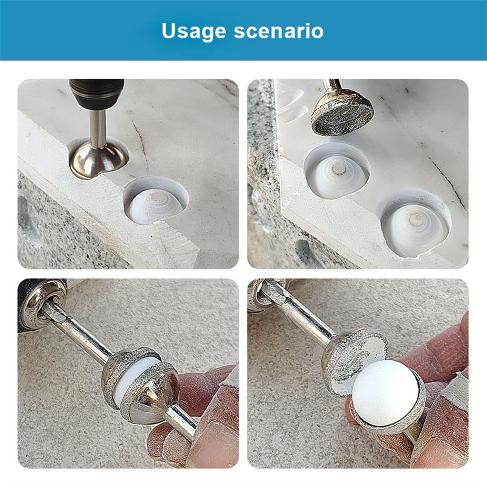 Fresa Carotatrice A Tazza Diamantata 4 Pz 33 53 67 73 Mm Per Marmo E - Foto 8