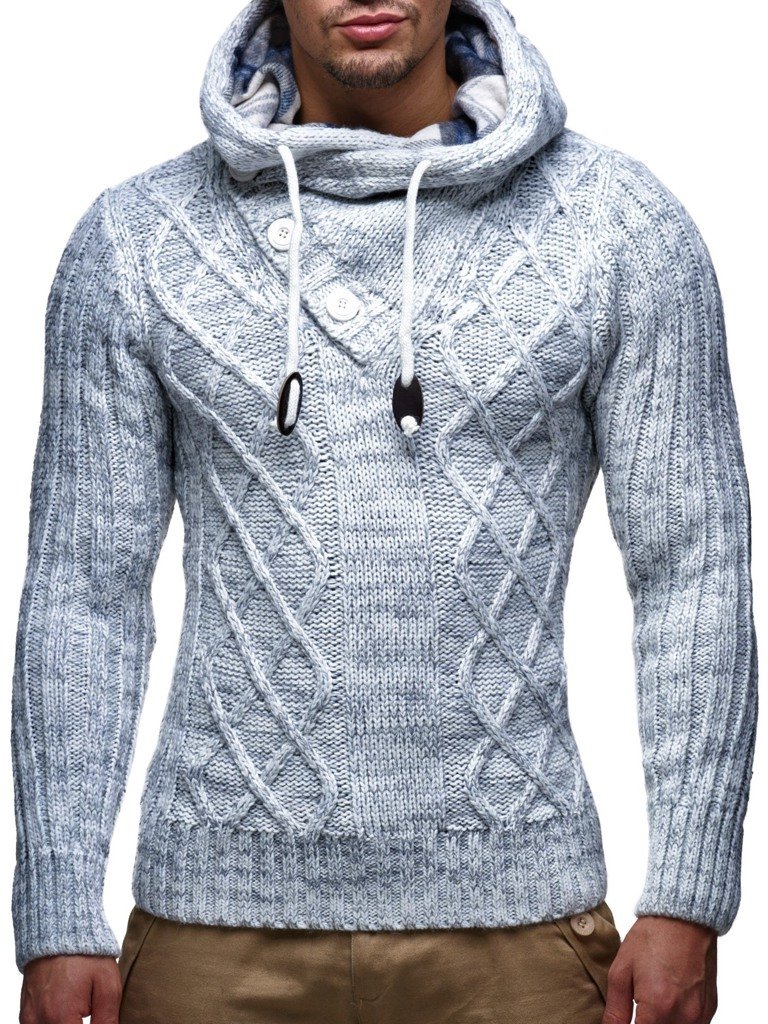 Leif Nelson Strickpullover Cardigan Homme