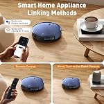 Robot Vacuum, Robot Vacuum and Mop, Smart Robotic Cleaner with APP/Remote/Voice Control, Scheduled Cleaning, Slim Body & Self-Charging, Ideal for Pet Hair, Carpet and Hard Floors