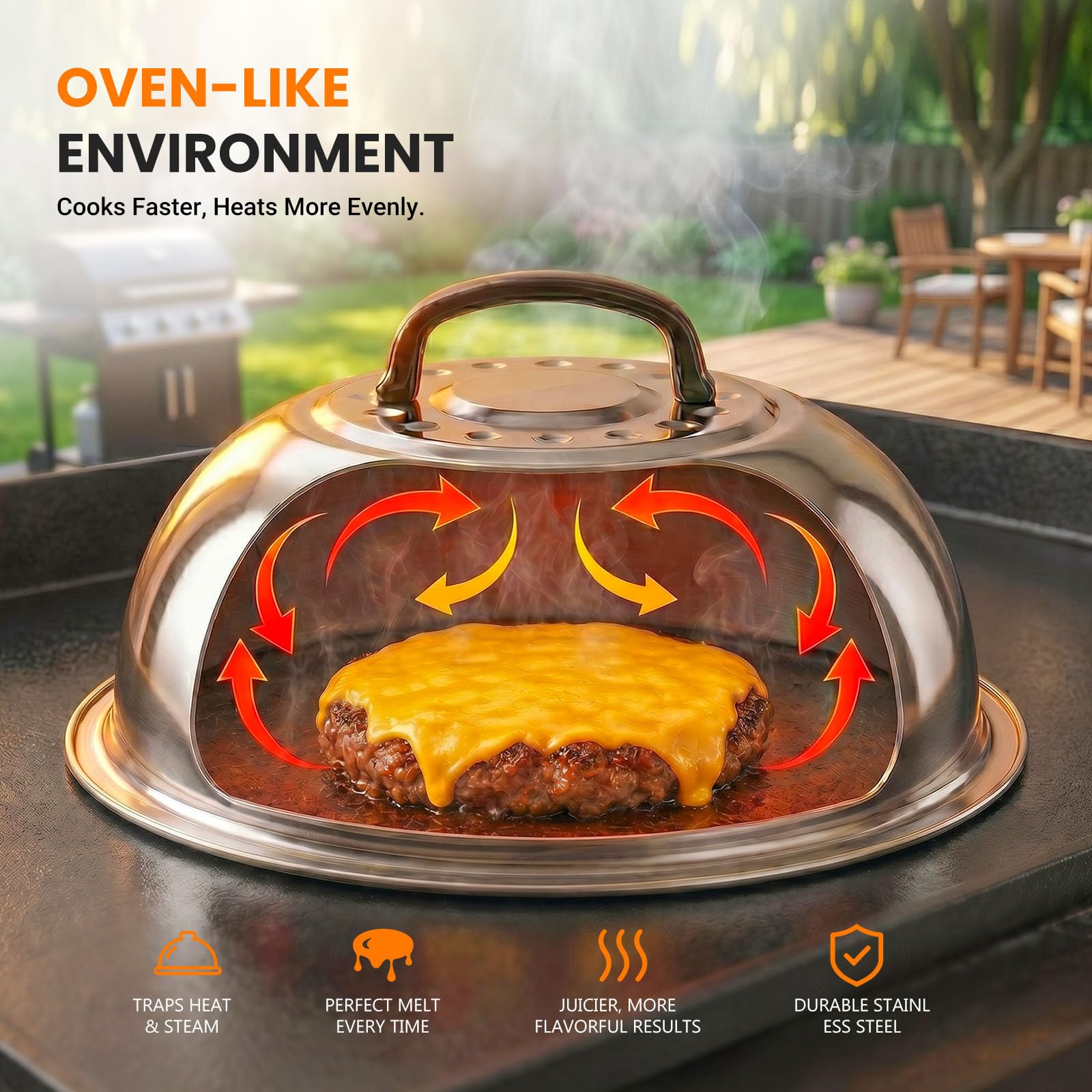 OVERMONT Grillbesteck Set 31-teilig Edelstahl Grillspachtel - Smash Burger Geschenkset mit Grillspachtel Burgerpresse - für Indoor und Outdoor Küche BBQ