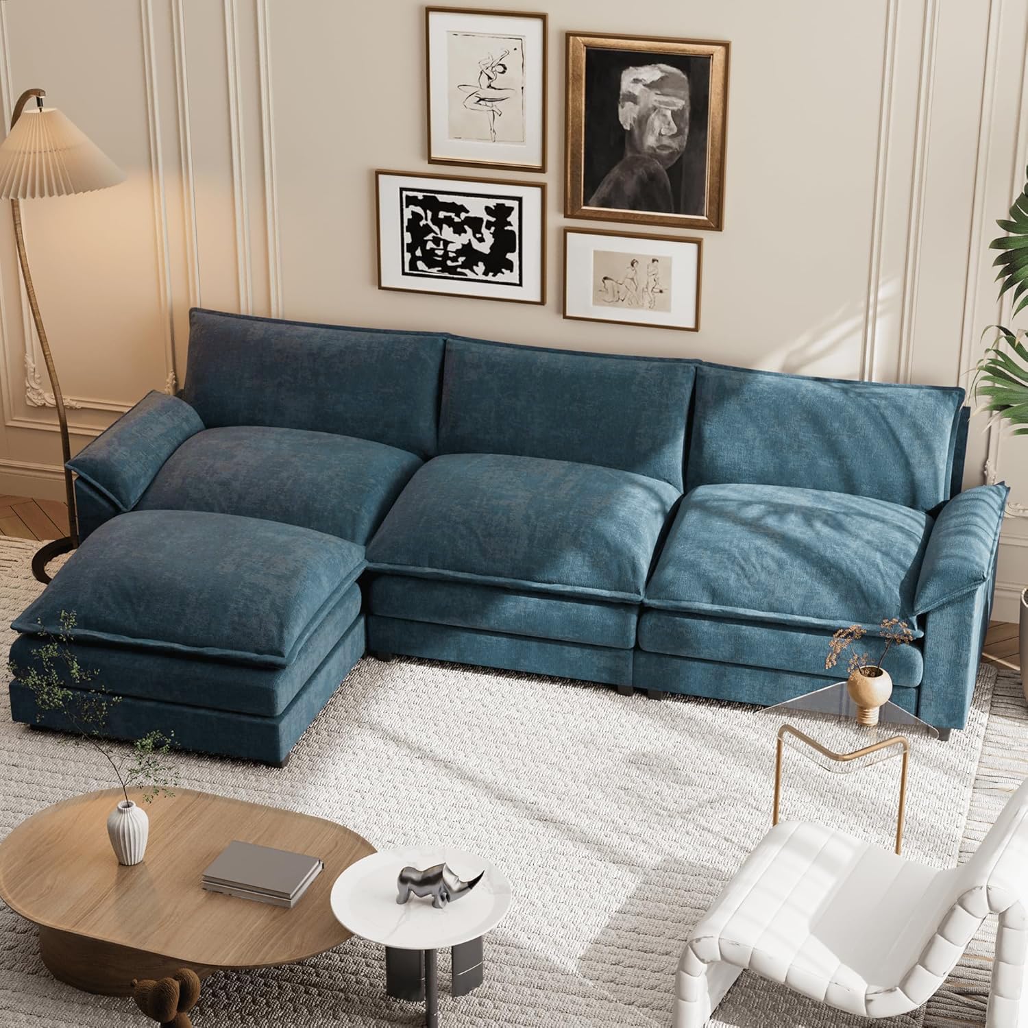 Amazon.com: Shahoo Sectional Modular Sofa L Shaped Chenille Fabric