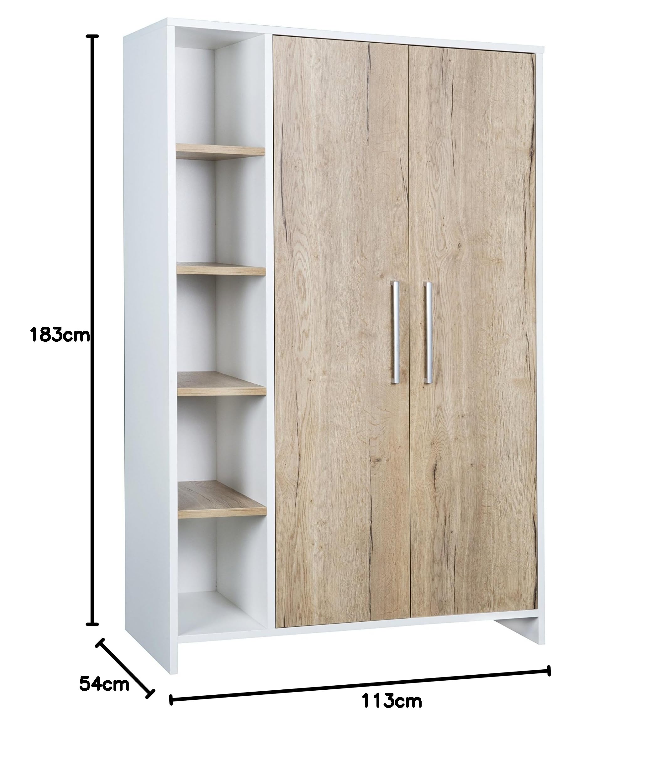 Schardt Schrank mit 2 Türen und Seitenregal Eco Plus