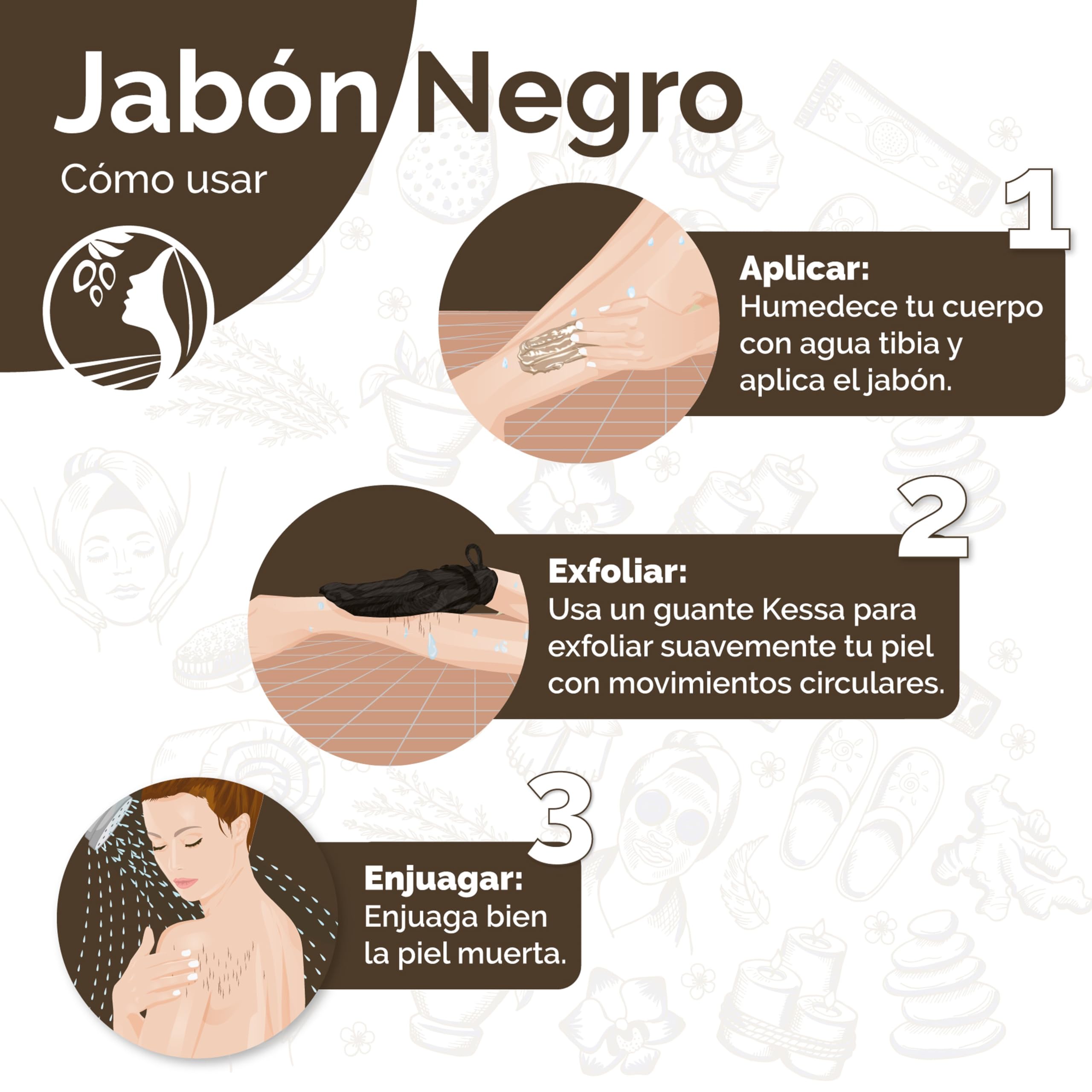 Fatima's Garden Jabón Negro con Aceite de Oliva - Limpiador Natural, 150g