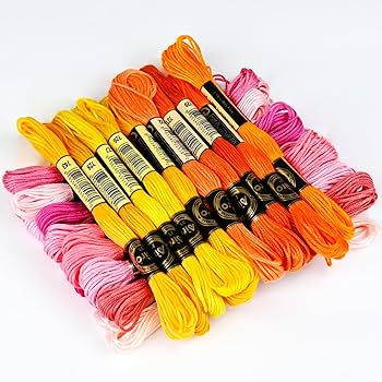 ＊ Amazon.com: 50 Skeins Embroidery Floss - 50 Color Rainbow