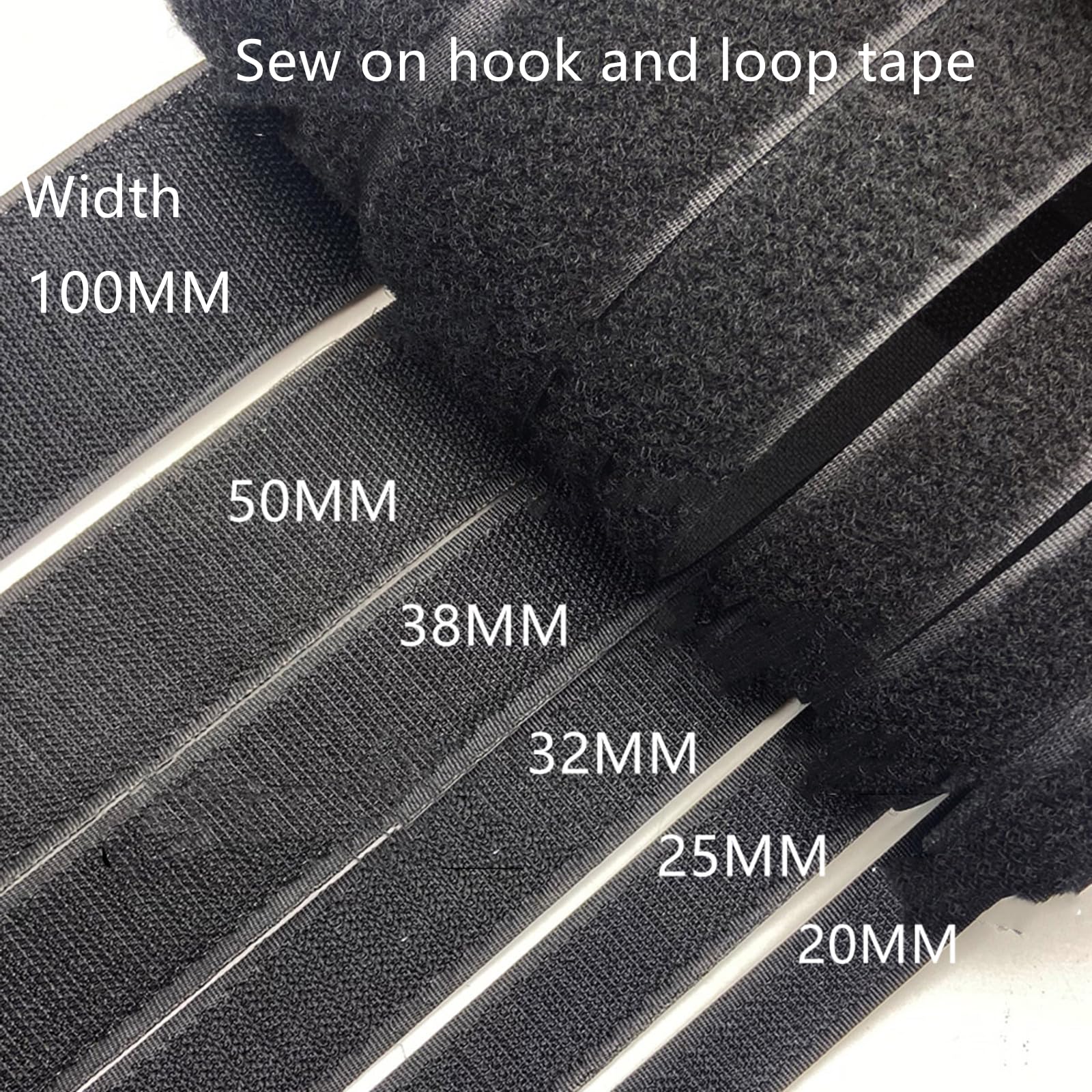 Nastro Adesivo Con Gancio E Anello, Nastro Adesivo Autoadesivo, Resistente, Riutilizzabile, Nastro Di Fissaggio Posteriore Biadesivo, Nero, 5 Cm-2 M - Foto 12