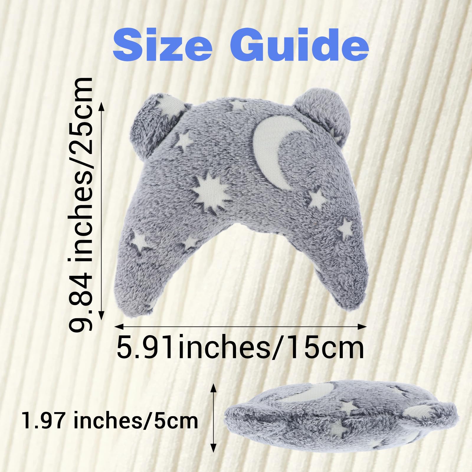 Pillow for Cats Puppy Dog Neck Pillow Soft Pet Calming Toy U-Shaped Small Dogs Pillows Fluffy Half Donut Cuddler Noctilucent Cat Bed Pillows Accessories for Indoor Pet Joint Relief Sleep Improve - Image 2
