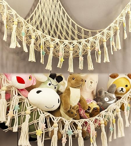 Red o hamaca para animales de peluche, almacenamiento de hamaca colgante para animales de peluche