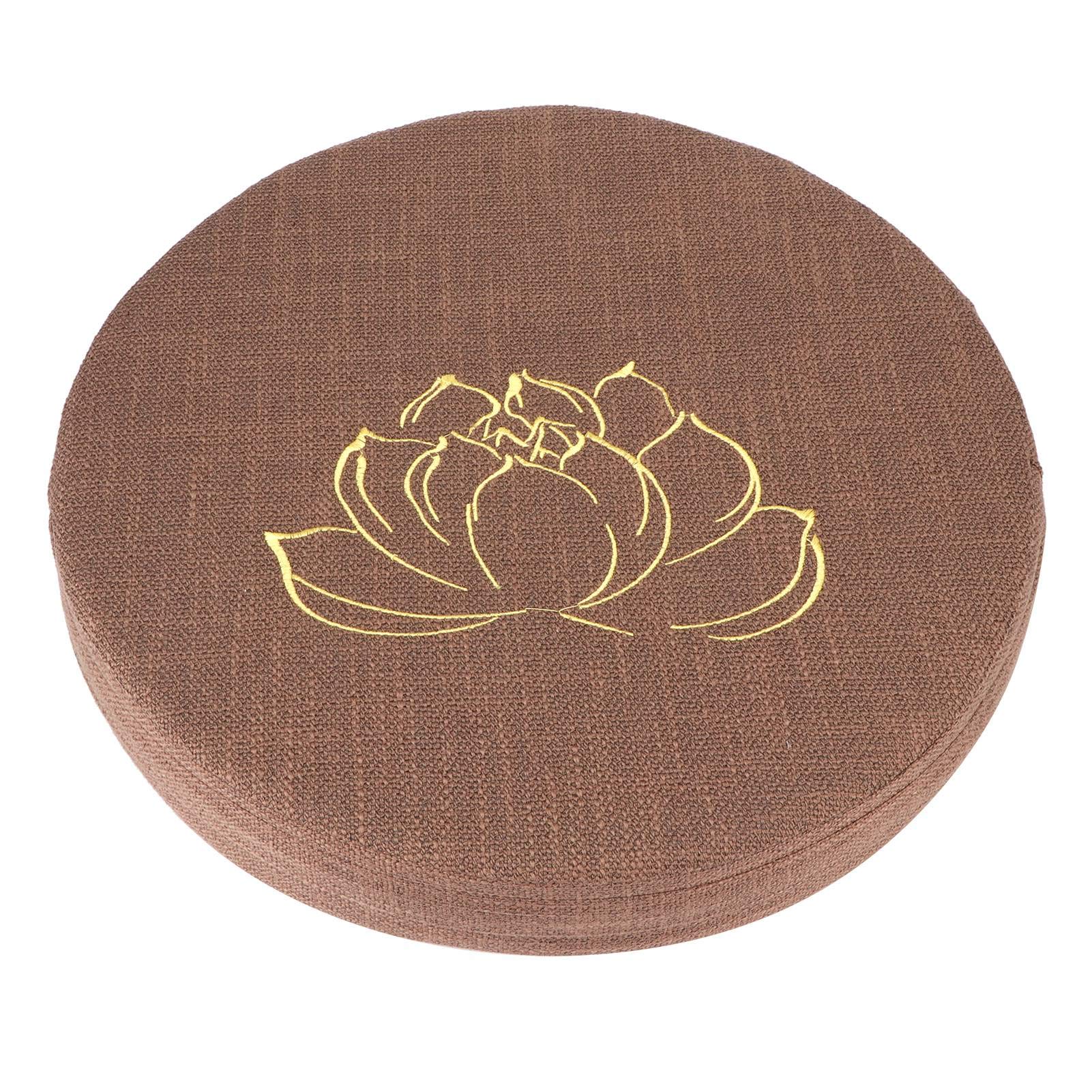 Coussin de méditation rond soulagement dos assise sol lin amovible