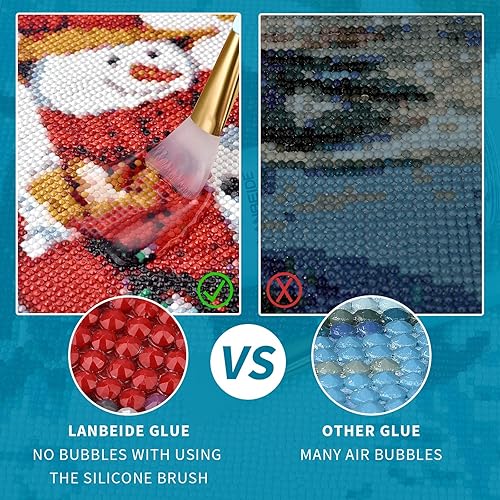 Miniatura 4 de LANBEIDE Sellador de pintura de diamante actualizado de 6.8 fl oz con cepillo de silicona, 3 paquetes, sellador de pegamento de pintura de diamante