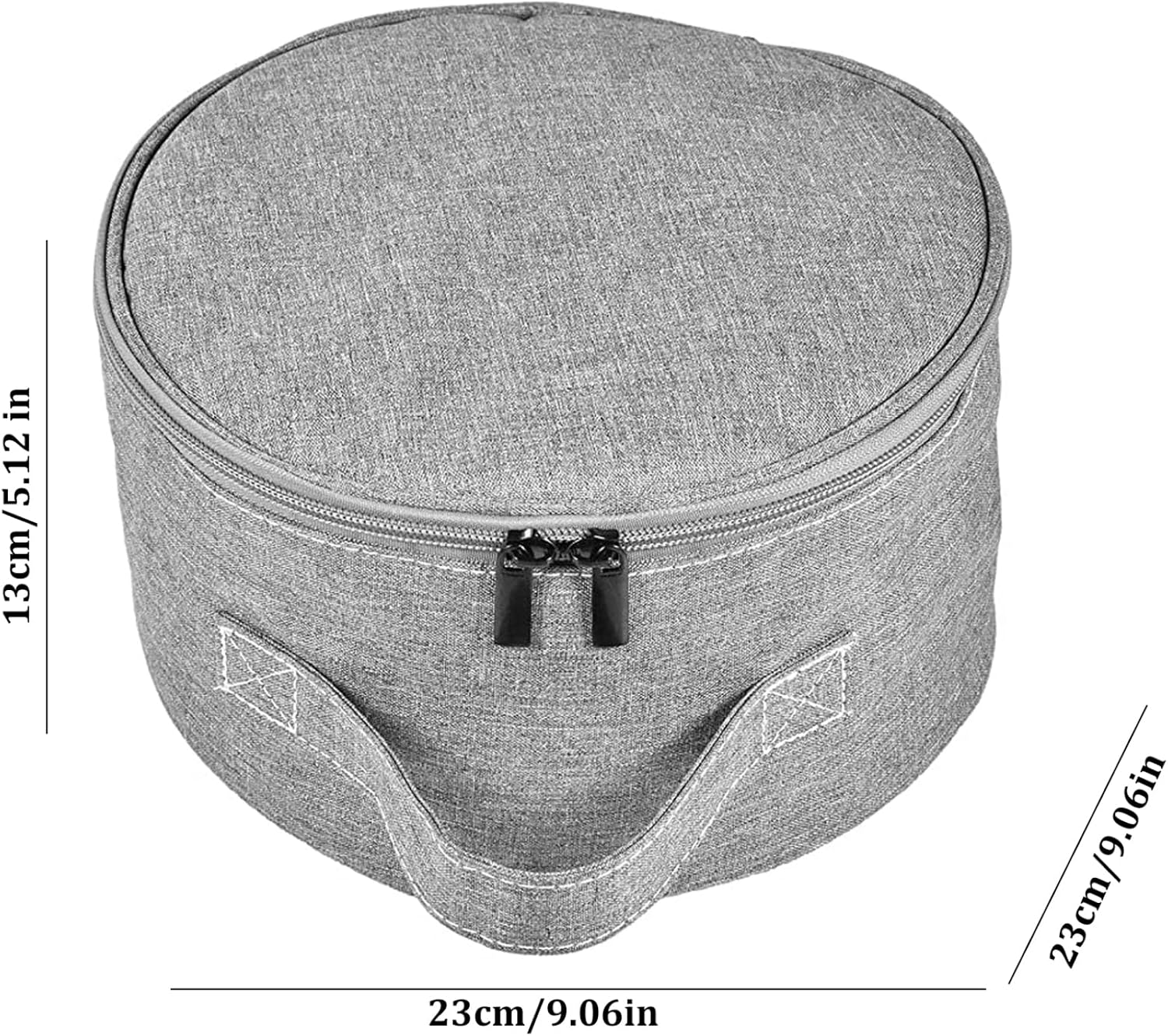 Portable Fan Storage Bag Waterproof Folding Telescopic Fan Hand Bag Case for P9/ P9S/ P10/ P11/ Q7/ N97/N98 Travel Camping 9x5.12inchPortable Fan Storage Bag case Telescopic F, Gray