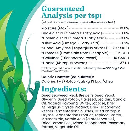 Miniatura 26 de Solid Gold Polvo multivitamínico para gatos y perros, polvo de algas, Omega 3 y vitaminas para la salud dental, digestiva, inmunológica, de la piel