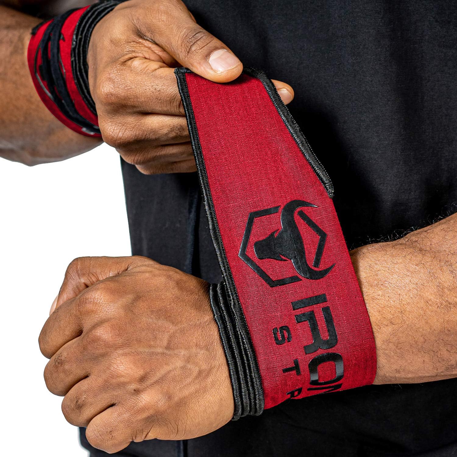Iron Bull Strength Wrist Wraps for Cross Training, Calisthenics, Olympic Weight Lifting and WOD Workouts - Adjustable Nylon Wrist Straps for All Wrist Sizes - for Men and Women (Black) : Sports & Outdoors