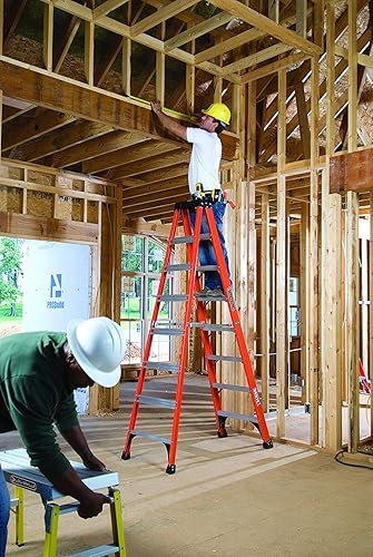 Miniatura 15 de Louisville Ladder Escalera de fibra de vidrio de 8 pies, capacidad de carga de 375 libras, tipo IAA, FS1408HD