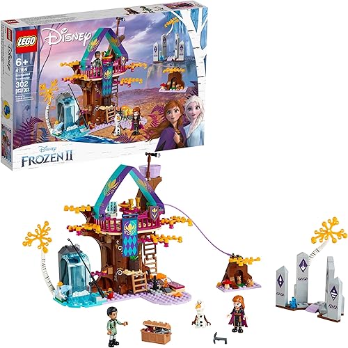 LEGO Disney Frozen II Enchanted Treehouse 41164 Kit de construcción de casa del árbol de juguete con muñeca Anna y figura de conejo para juego de