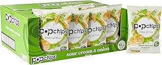 Popchips Sour Cream and Onion Popped Potato Chips 23 g (Pack of 24)