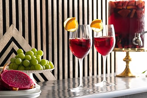 Miniatura 6 de Barski Copa de vino blanco - Copa de vino blanco - Copa de agua - Tallo blanco - Vasos de tallo - Juego de 6 copas - 14 oz fabricado en Europa