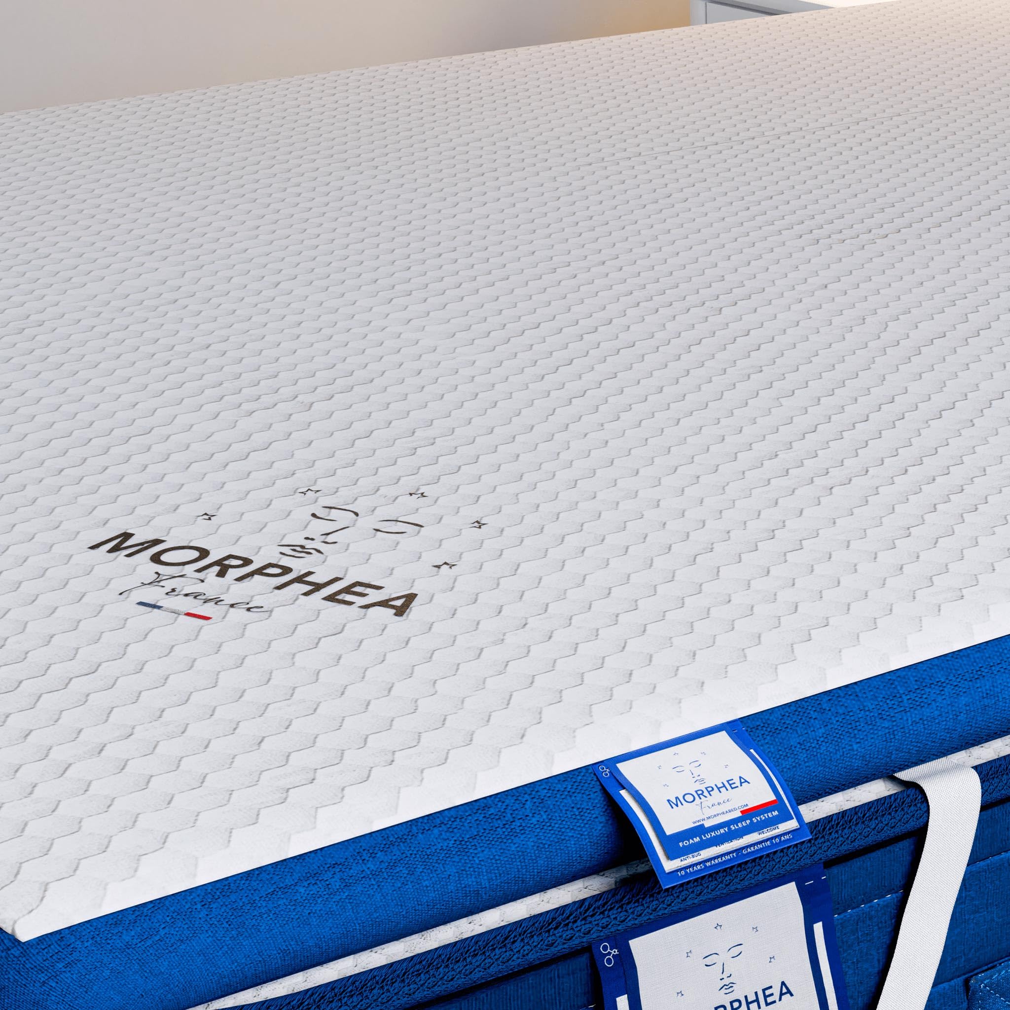 Coprimaterasso Morphea Surmatic Nuvoloso 160x200 Cm – Memory Foam 5 Cm Con Tessuto Termoregolato – Francese