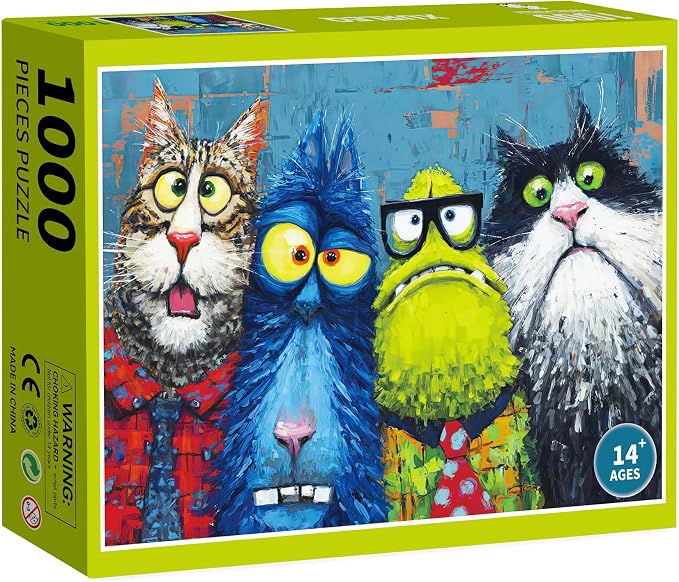 Rompecabezas de 1000 piezas Gato Divertido XURLEQ miniatura 7