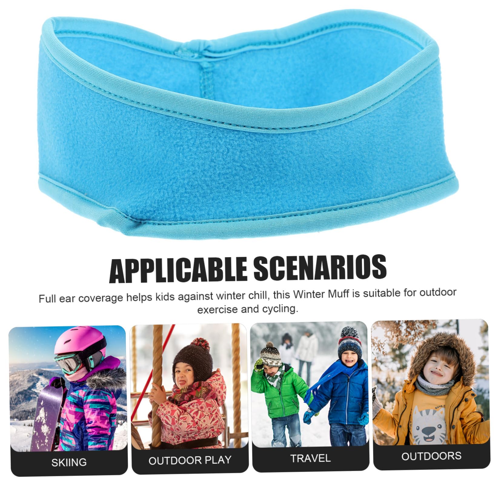 ibasenice 2Pcs Winter Headbands Elastic Sweat Absorbing Warm Keeping Ear Protection for Outdoor Activities Cycling and Winter Travel