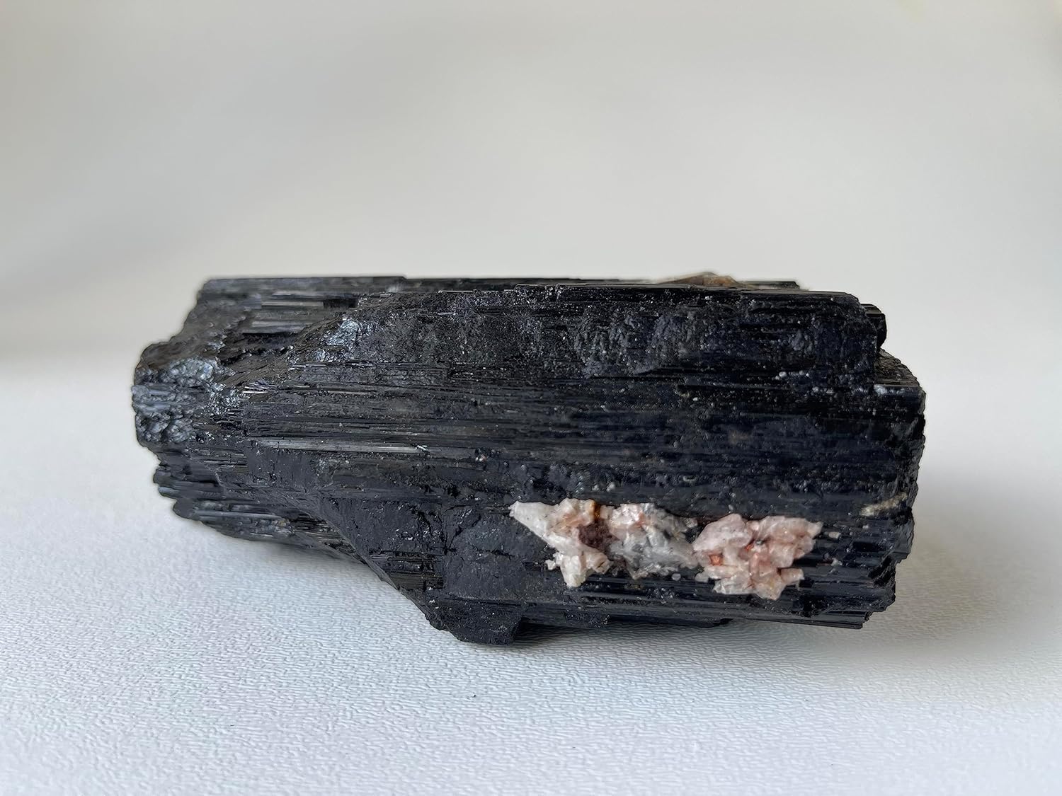 1–2 lb Large Black Tourmaline Chunk/Rod/Log – Natural Rough Black Tourmaline Crystal, Raw Black Tourmaline Cluster, Free-Form Tourmaline Stone