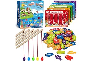Interactive Learning and Educational Fishing Toy | Magnetic Sight Word Fishing Game...