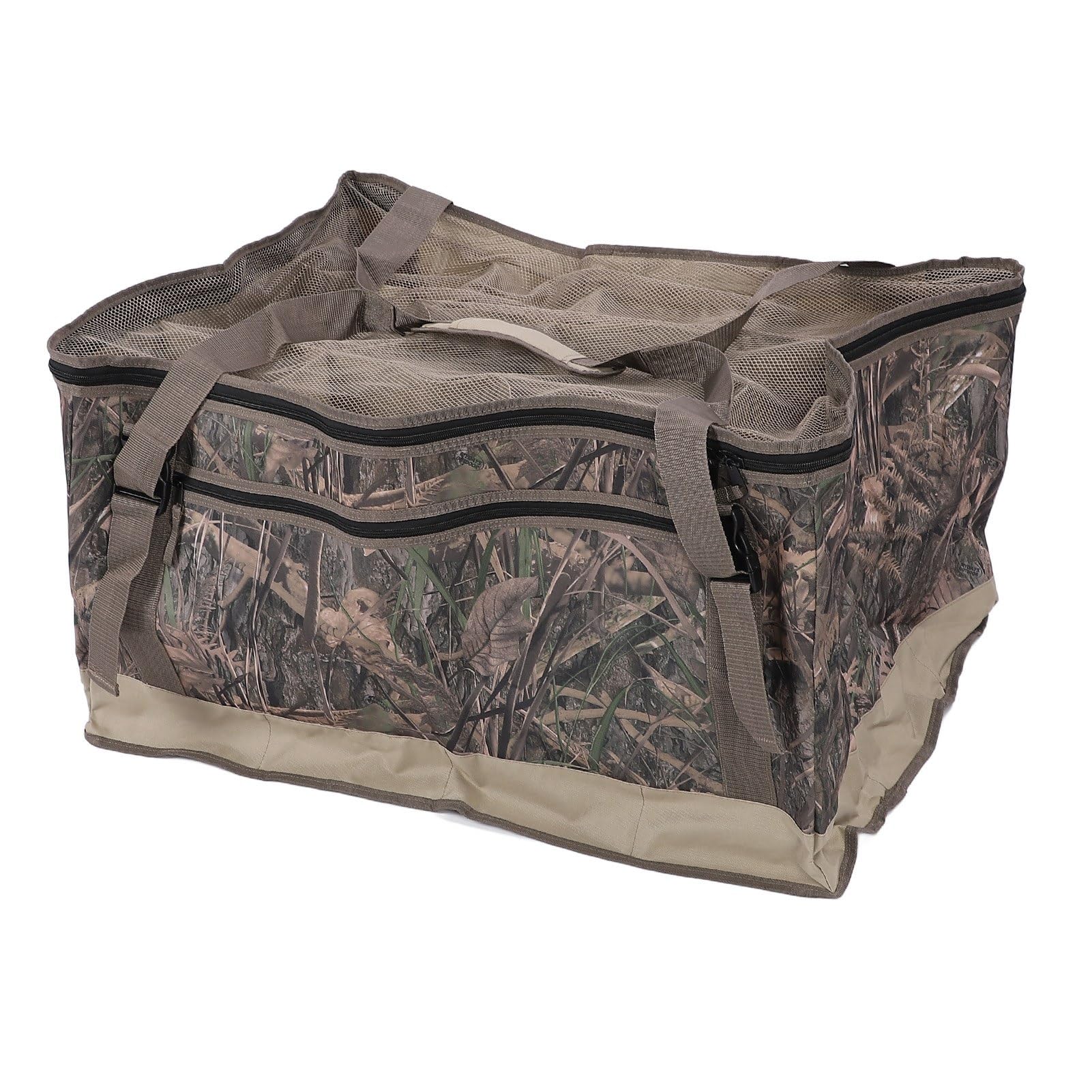 12 Slot Duck Decoy Bag, Adjustable Shoulder Straps Utility Tote Bag Organizer with Zipper Mesh Lid for Outdoor Activities Camping 31.5x23.6x16.5in