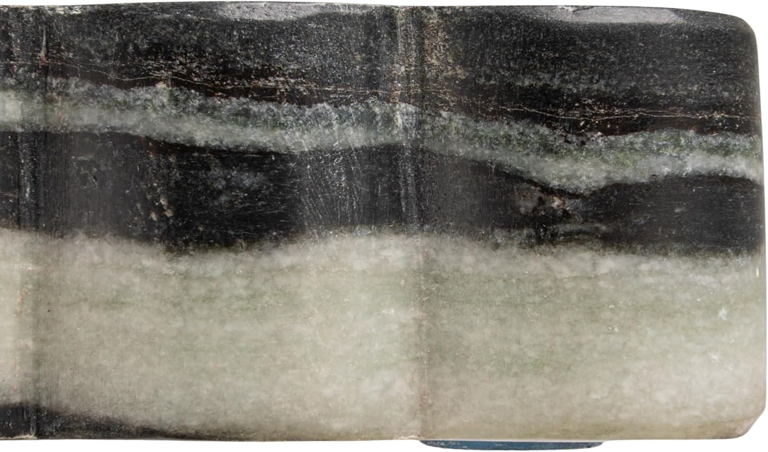 Creative Co-Op Square Mélange Scalloped Marble Tray, Grey