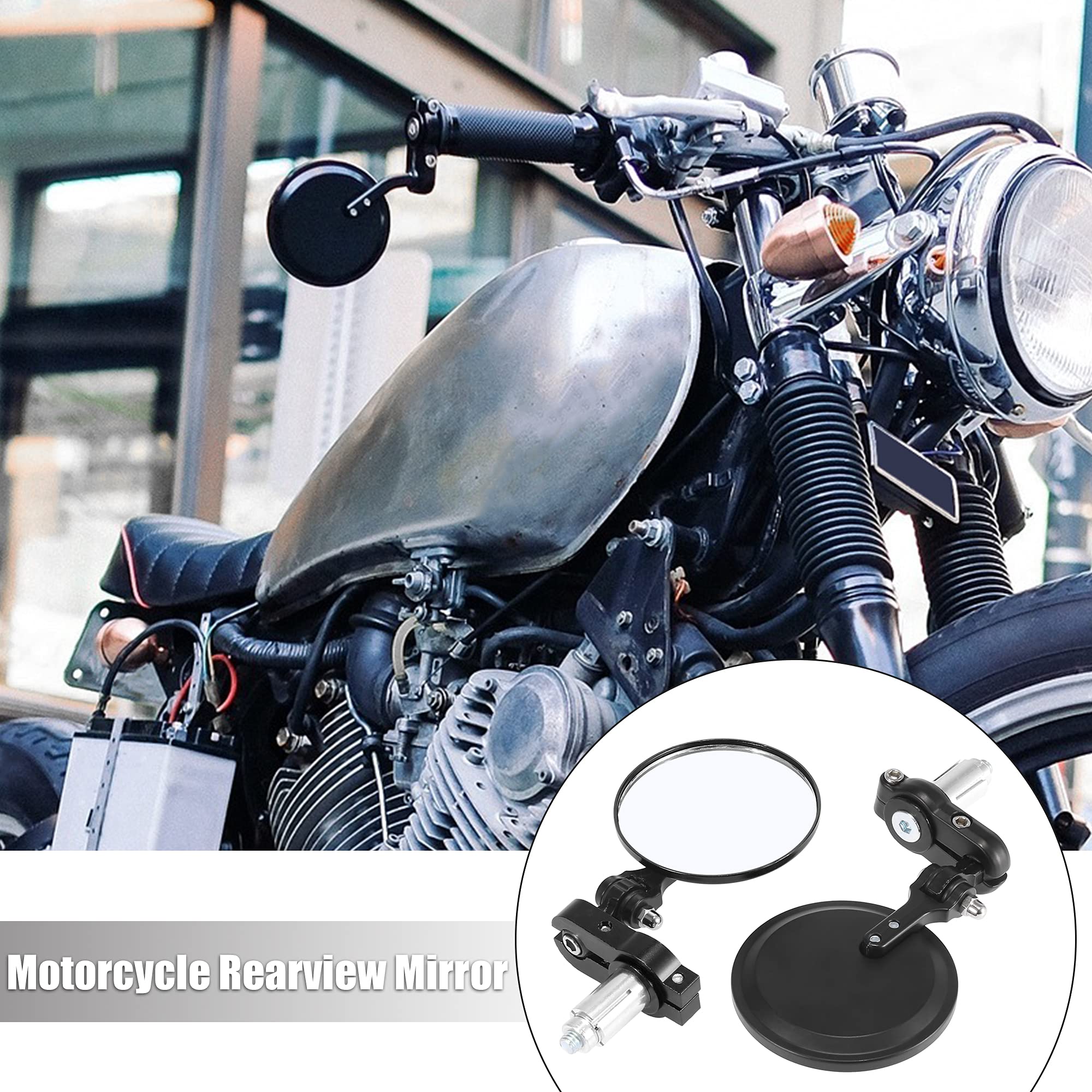 Round Bar End Motorcycle Rear View Mirror, For Two Wheeler At ₹ 478/pair In New Delhi - View #12