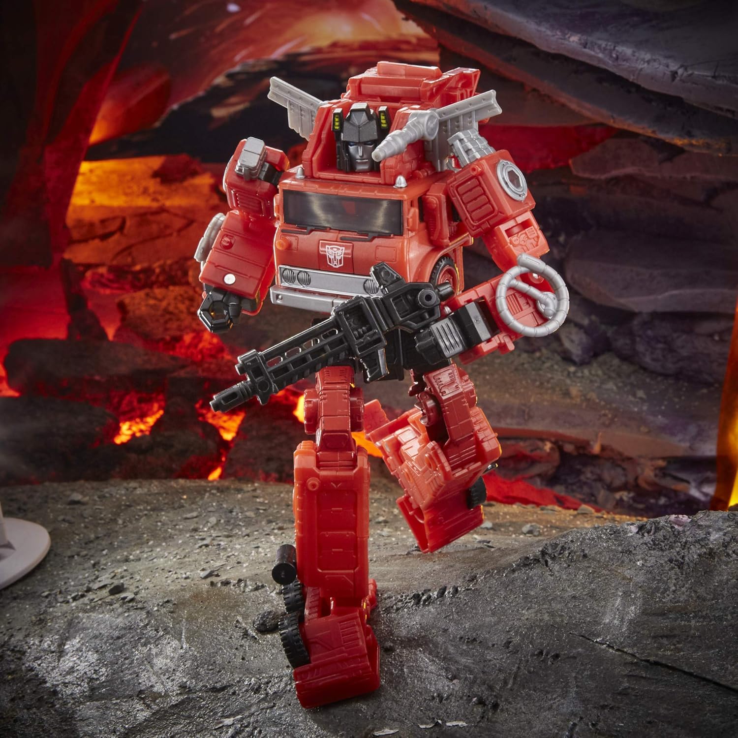 Blасk Frіdау Clеаrаnсе Transformers Toys Generations War for Cybertron: Kingdom Voyager WFC-K19 Inferno Action Figure - Kids Ages 8 and Up, 7-inch