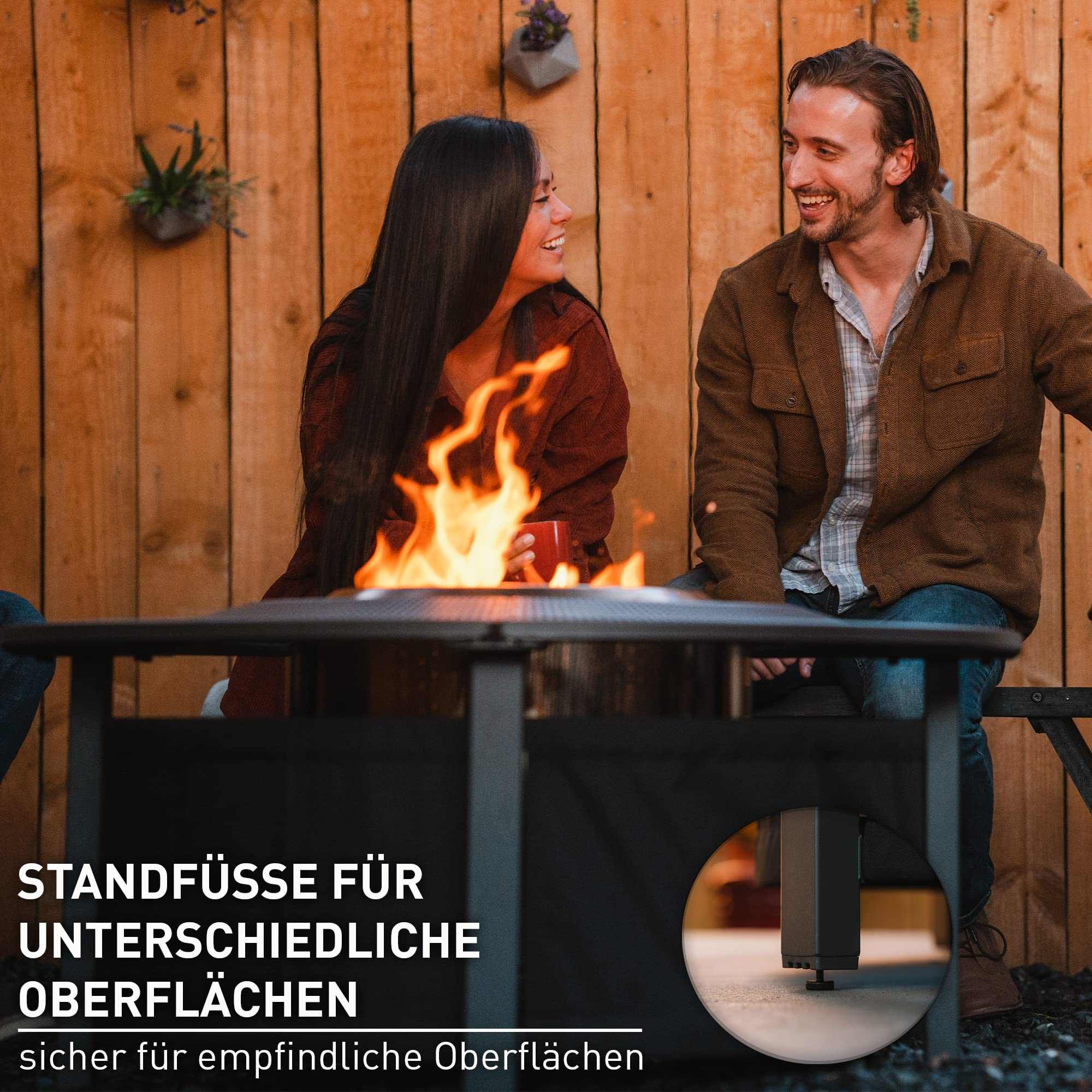 Solo Stove Surround Feuerstellentisch mit Hitzeschutz, Groß | Erhöhung und Aufbewahrung für Yukon, Pulverbeschichteter Stahl/UV-beständiges Material, Maße (HxB): 52 x 133,5 cm, Schwarz
