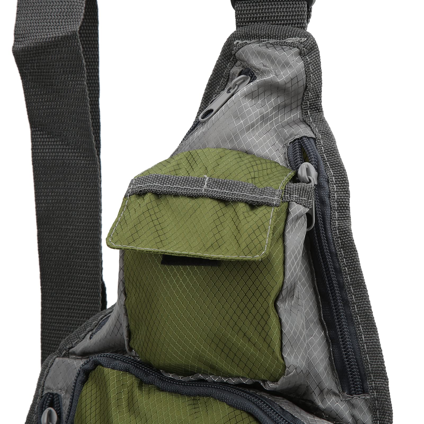 Alvinlite Gilet da Pesca per Uomo E Donna con Tasche, Pettorina Regolabile Gilet da Pesca a Mosca Leggero Gilet da Pesca di Grande capacità, Attrezzatura da Pesca(Verde)