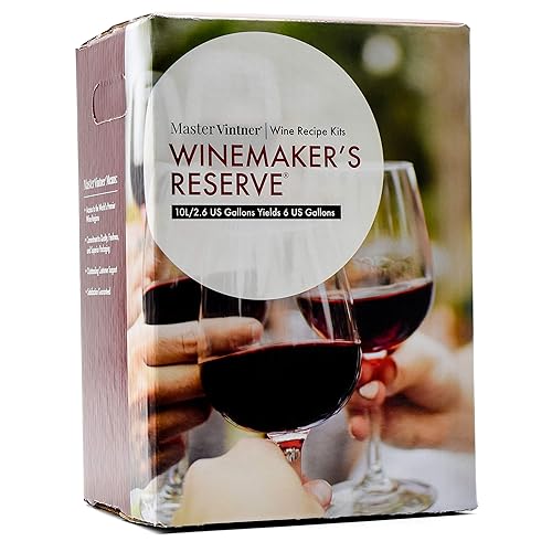 Master Vintner kit para elaboración de vinos de reserva, recetas para elaborar vinos. Ingredientes para preparar 6 galones de vino casero