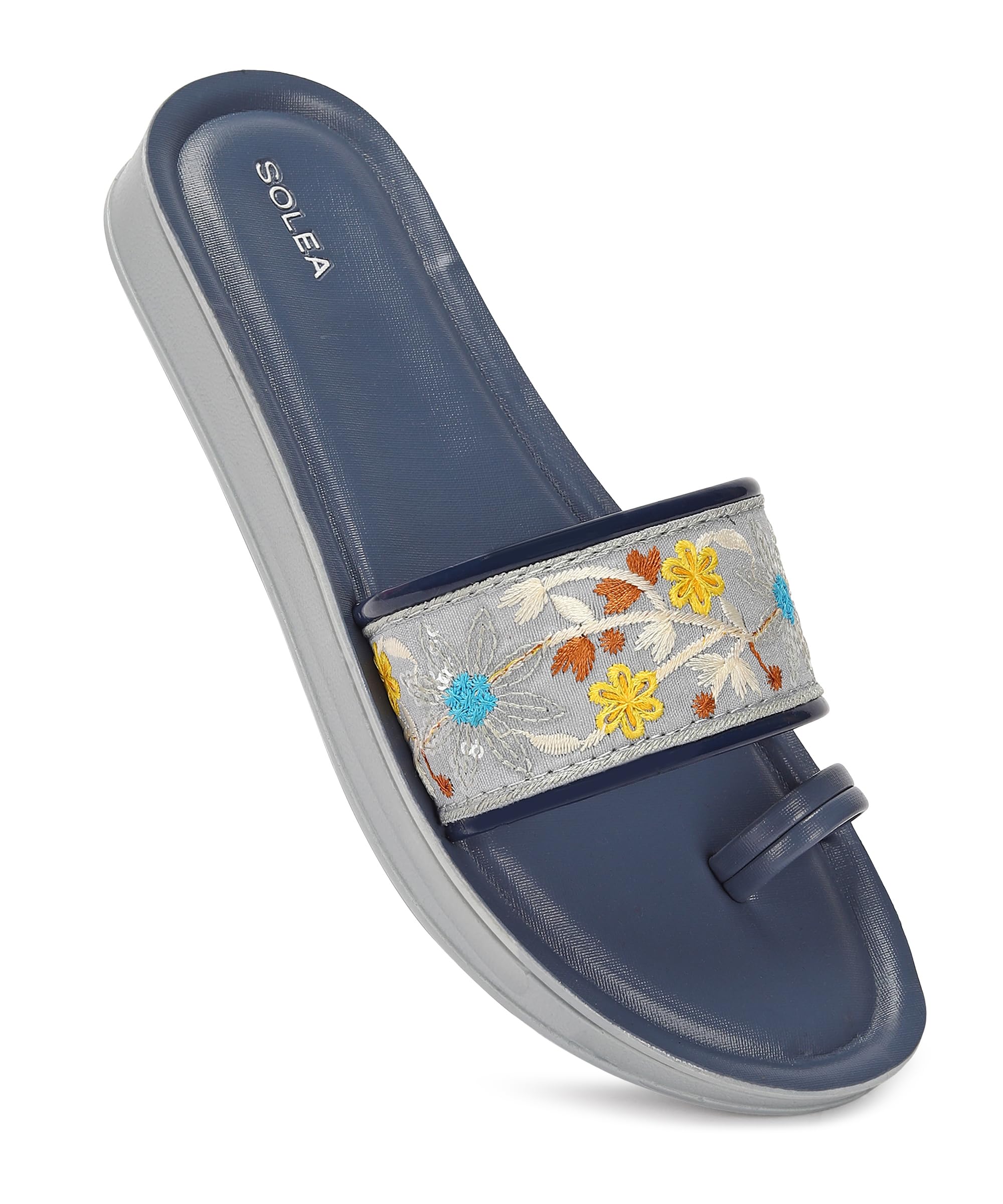 PARAGON K7012L Womens Sandals | Stylish Slip on Flats with Cushioned Soles | Trendy Lightweight Durable & Comfortable Fashion Slippers for Outdoor Use Blue (B0CJRF1VLB) Amazon Price History, Amazon Price Tracker