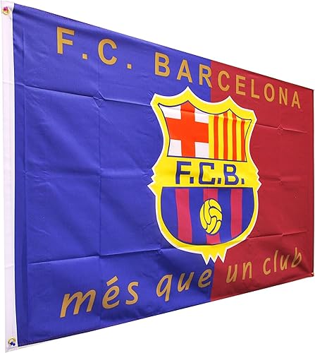 Miniatura 2 de Bandera de fútbol del equipo F.C Barcelona de 3 pies x 5 pies.