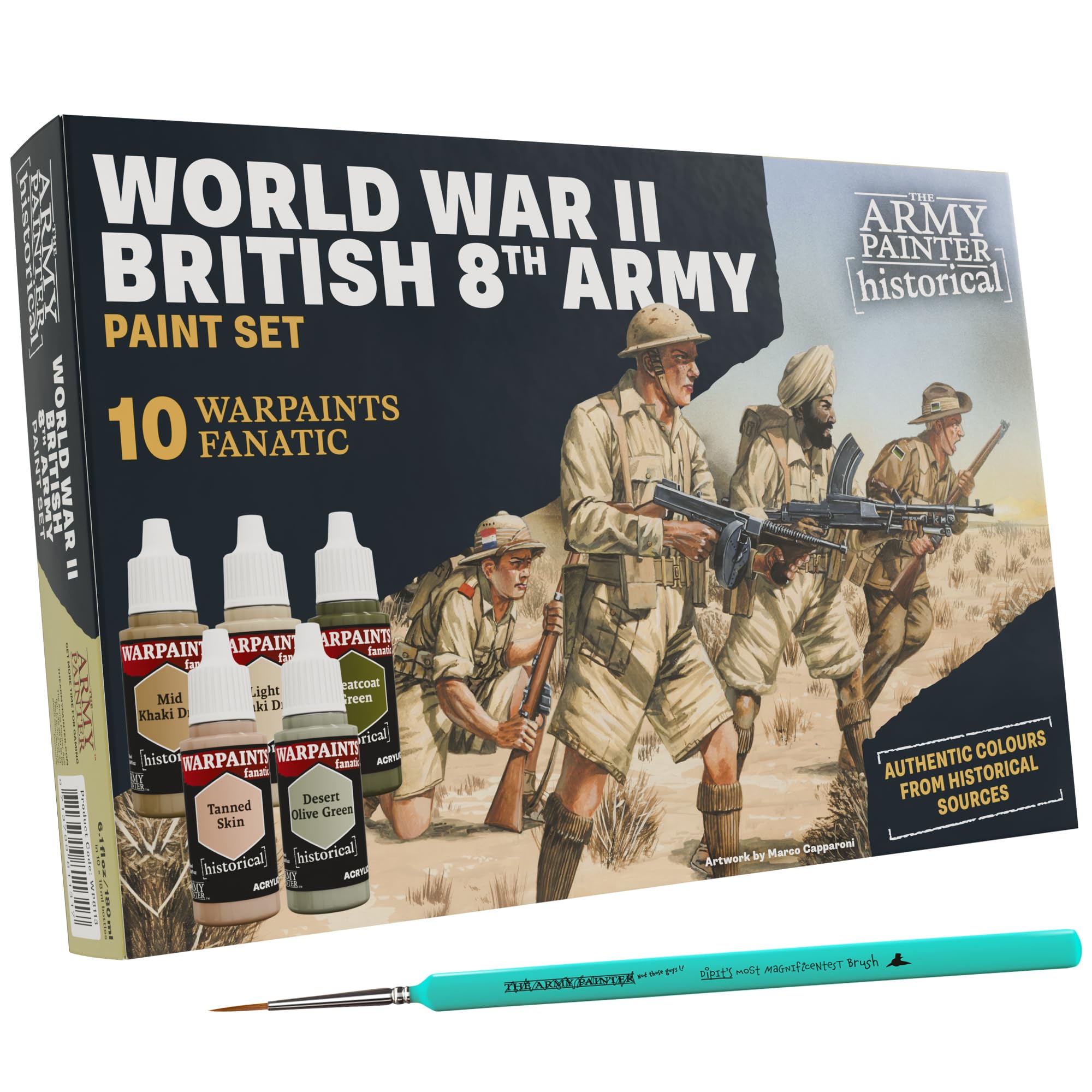 The Army Painter, Historical: WWII British 8th Army Combo, 10x18ml Paints