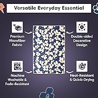 Vista 3 de crae. Toalla de microfibra reversible, ultra absorbente, de secado rápido, diseño moderno, sin arañazos, sin pelusas, para cocina, baño, limpieza