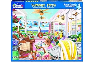 White Mountain Puzzles Summer Porch 1000 Piece Jigsaw Puzzle - Art by Debbie Cook