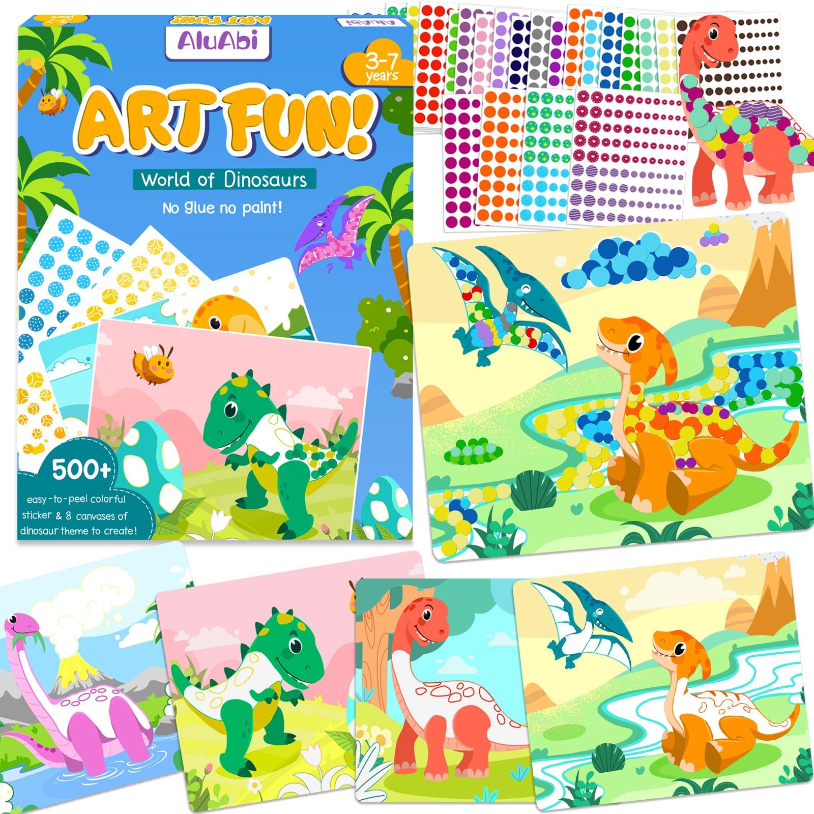 AluAbi Dot Sticker Art Kit, Crafts for Kids Ages 35 48