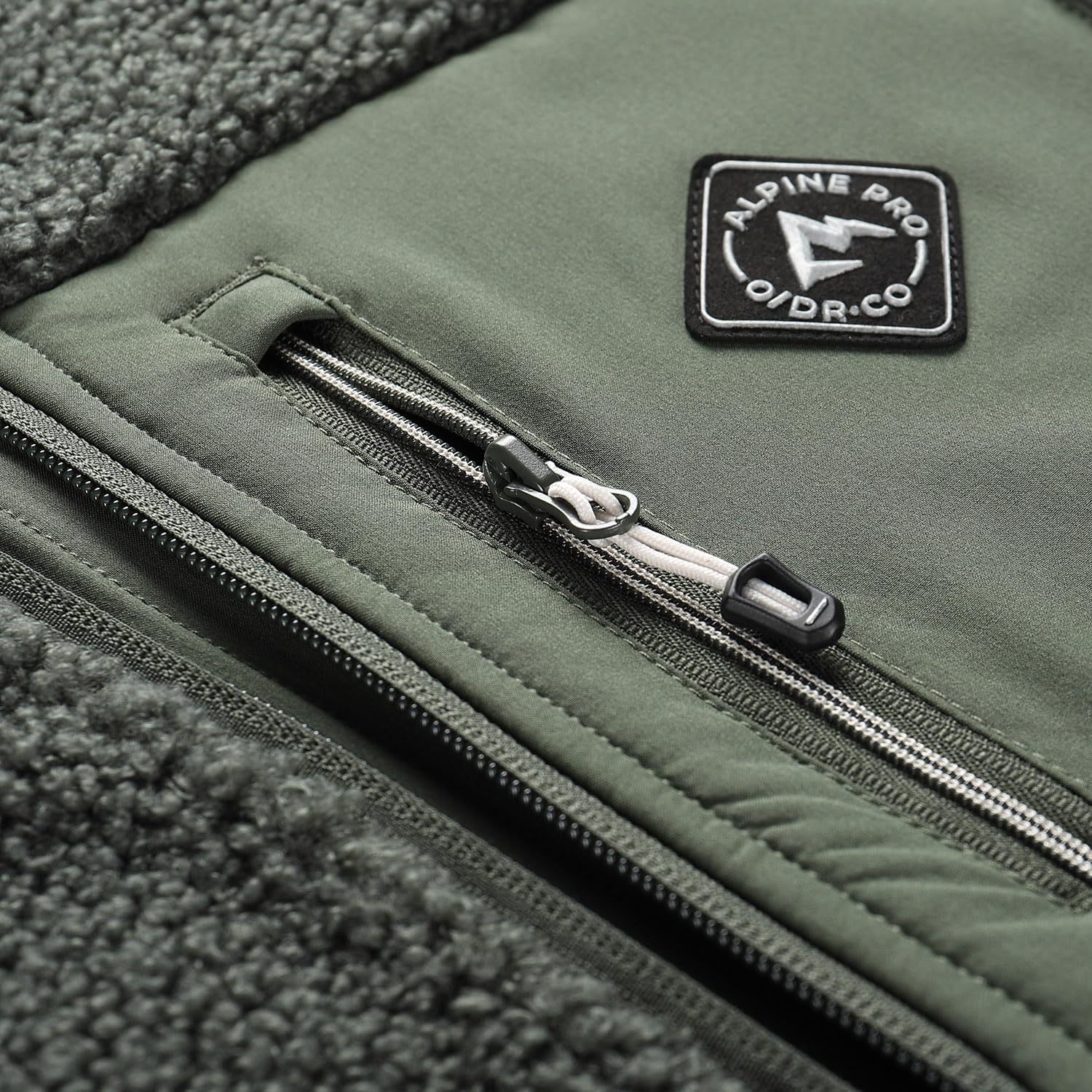 Alpine Pro OFES - Gilet trapuntato, da uomo, con imbottitura termica, per attività all'aperto, da trekking, leggero, caldo e traspirante, verde - L