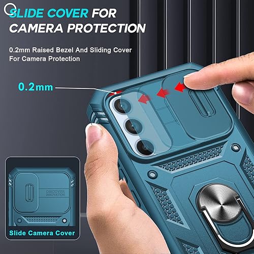 Miniatura 3 de LeYi Funda para Samsung A54 Funda para teléfono Galaxy A54 5G con cubierta deslizante para cámara + 2 protectores de pantalla de vidrio templado,