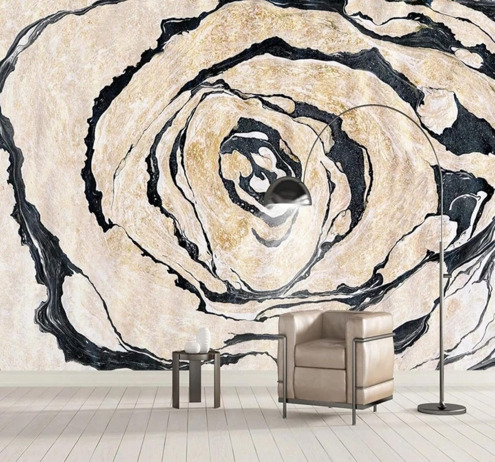 XLMING Vintage Relief Faux Marble Roses Art 3D Wallpaper Silky Texture Home Study Office Grey Dining Room Sofa Bedroom Living Room TV Backdrop-400cm×280cm