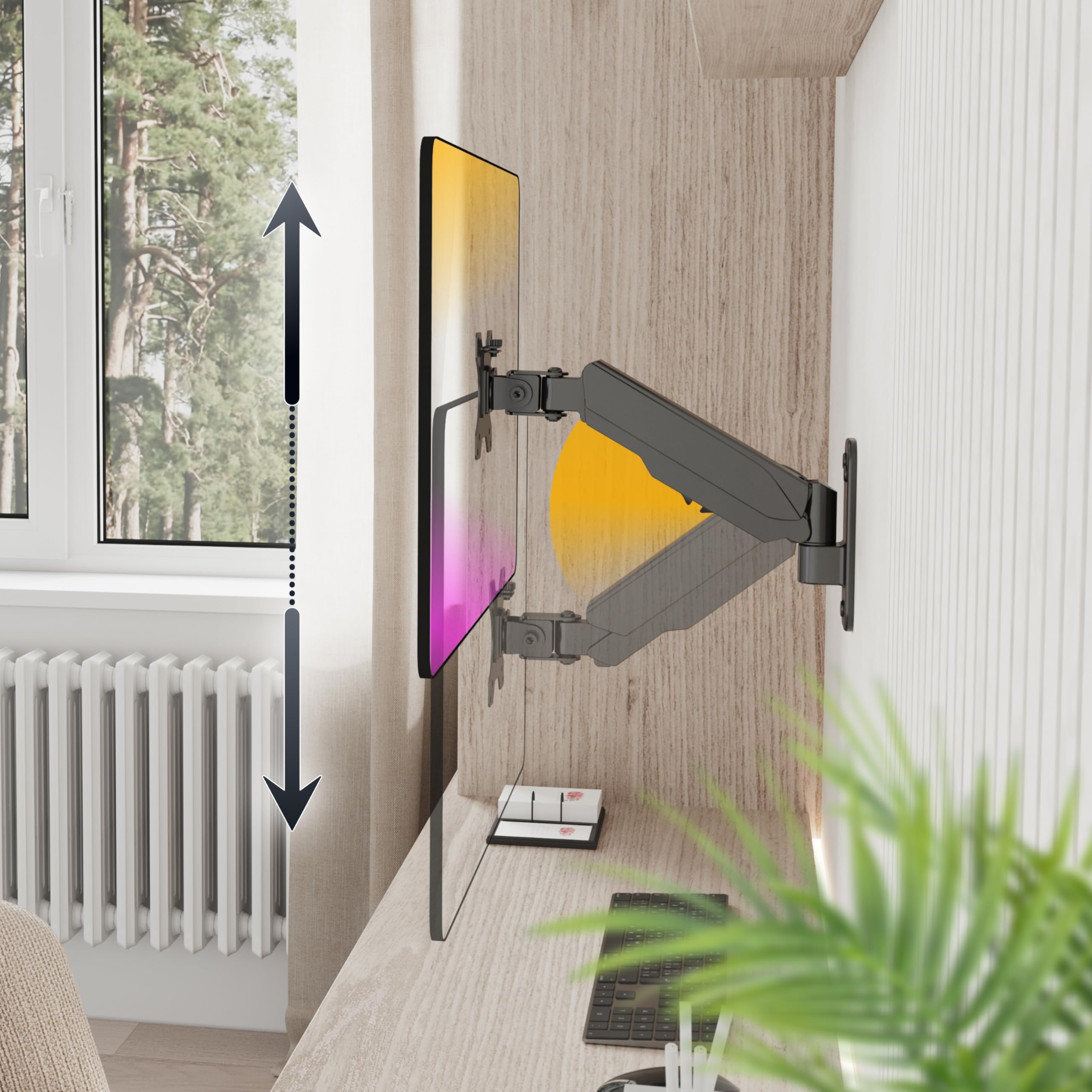 RICOO S4911 Supporto TV da parete Staffa TV 13-32 pollici per 13 32 pollici girevole inclinabile fino a 8 kg max VESA 100x100
