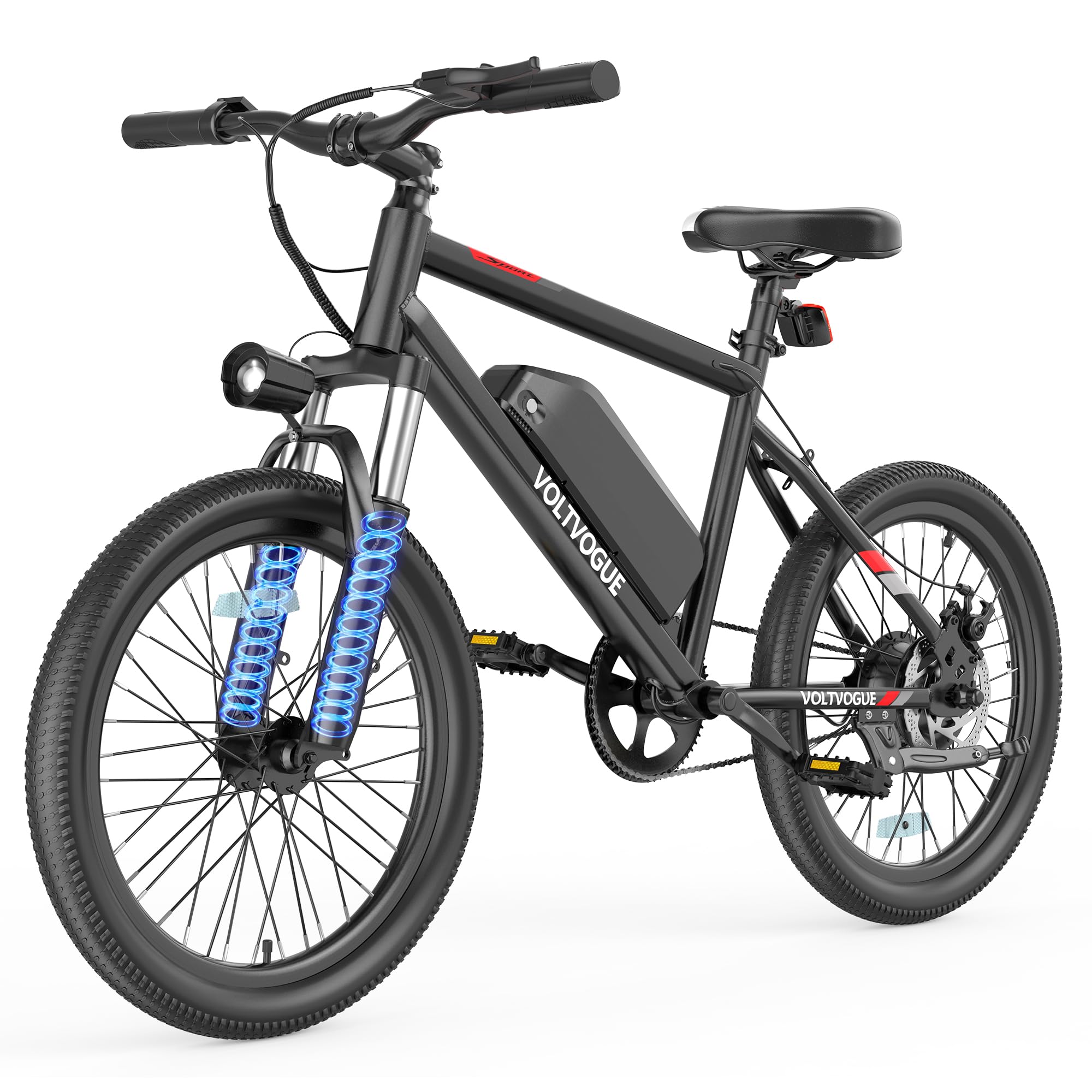 Electric E-Bike | 48V 249 Wh Removable Battery | 1000W Peak Motor | 22 mph Top Speed | 30-45 Range | Front Shock Absorber | LED Headlights | 20Inch All-Terrain Fat Tires |