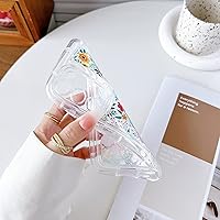 Vista 8 de Jmltech Funda para Samsung Galaxy S23, para Samsung Galaxy Ultra, delgada, bonita, protectora, transparente, floral, para Samsung