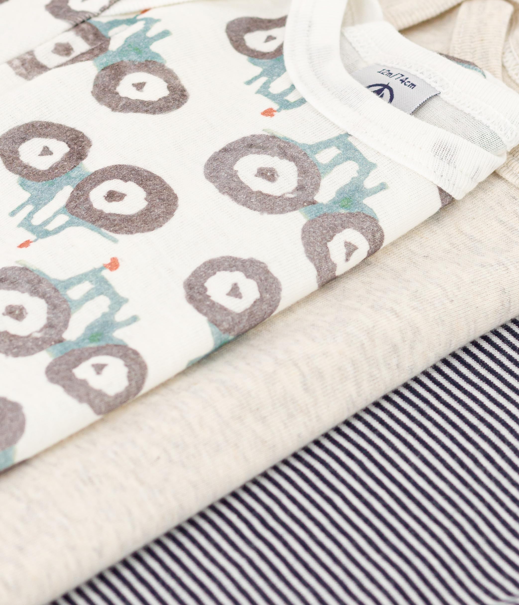 Petit Bateau Niemowlęta chłopcy A08K5 body w paski z długimi rękawami, wariant 1, 6 miesiąca, wariant 1, 6 miesi?cy