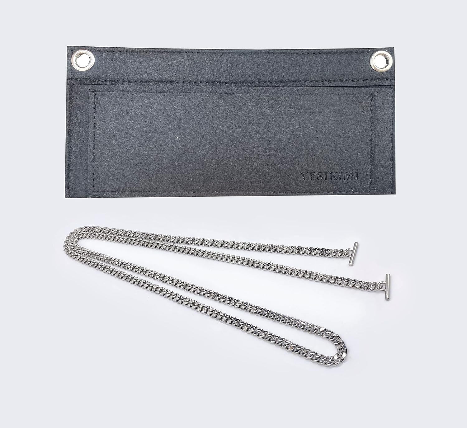 KATE Clutch Organizer Conversion Kit Compatible With YSL Clutch Insert with 47" Chain