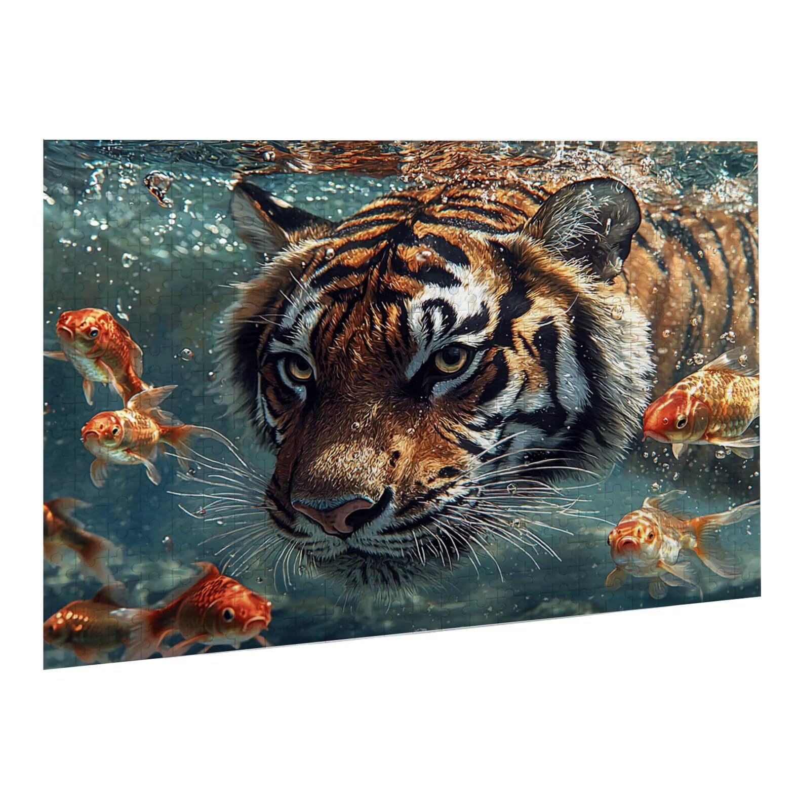 Jigsaw Puzzle, 4000 Pezzi Puzzle Classici, Tigre Puzzle Rilassamento Intelligence, Mpossibile Difficile Puzzles impegnativo per adulti Puzzles per Gioco Familiare, Regalo per Amore Amico Pesce K0F-182