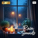 Experience 4K screensaver for TV with realistic peaceful visuals 4K of rain.