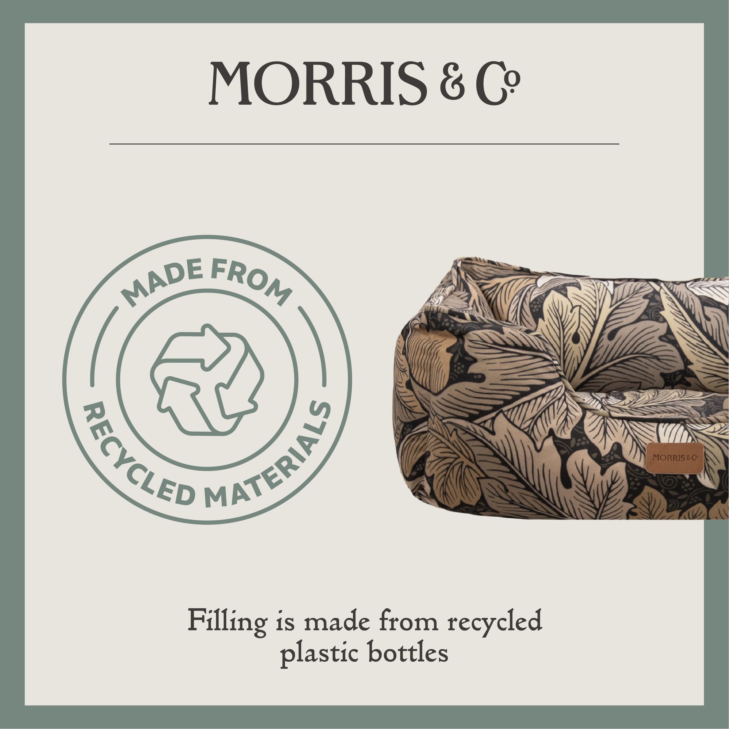 Rosewood x Morris & Co. Acanthus Legowisko dla zwierząt domowych, khaki, małe
