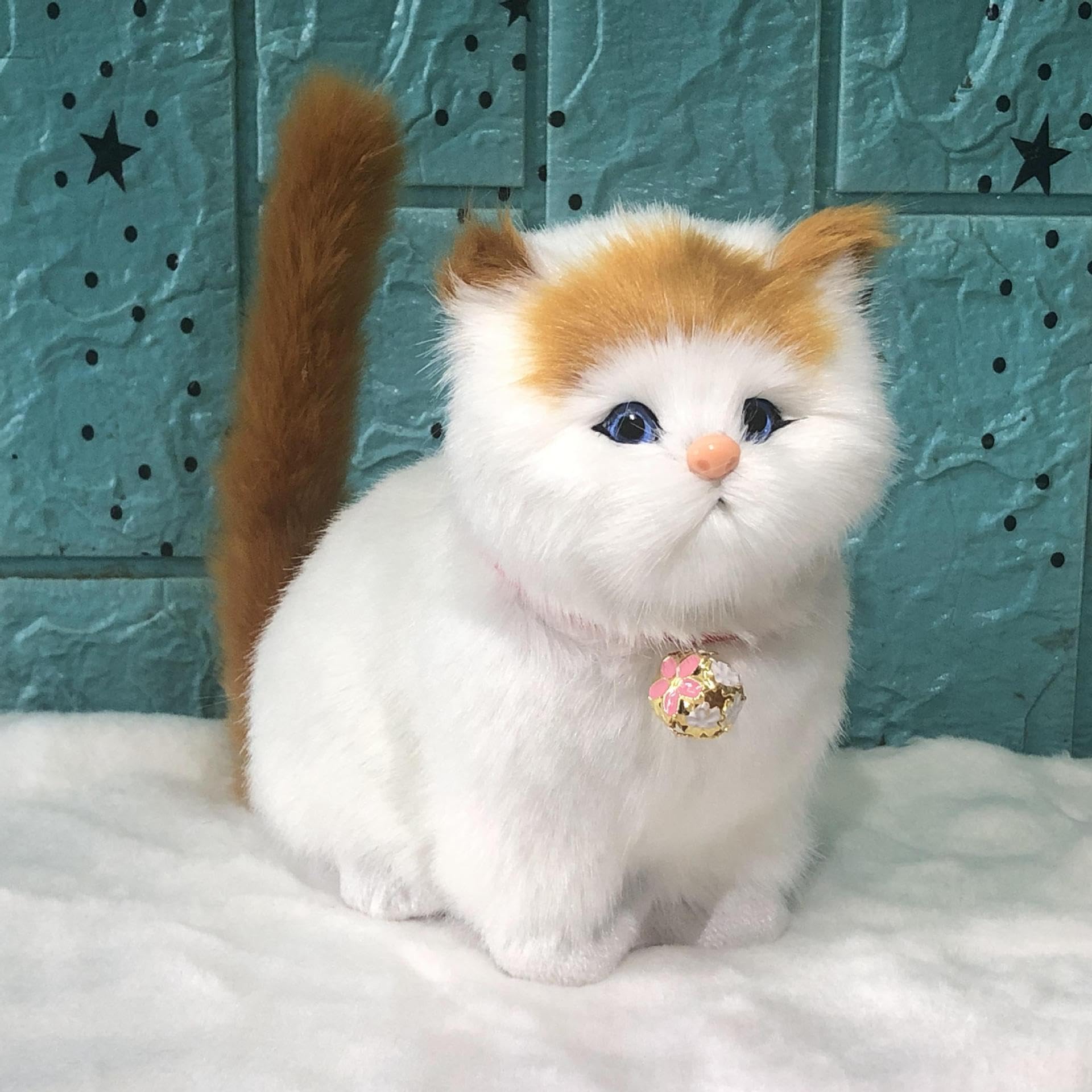 Amazon.co.jp: Homilius 猫 ぬいぐるみ 6種類 リアル 鳴く 車内 置物 